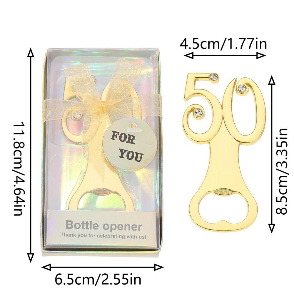 Number Shape Beer Opener Rose Gold Bar Tool New Birthday Bottle Openers Party Supplies