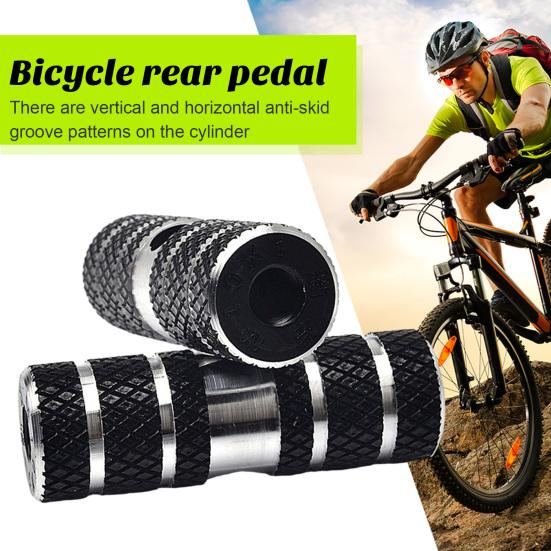 2Pcs Aluminum Alloy Bike Pegs Foot Pedals Backseat Stands Foot Rest Anti-Slip Stunt