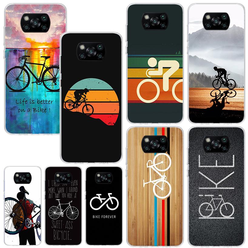 Bicycle Bike Sport Phone Case For Xiaomi Poco X7 X6 X5 M7 M8 Pro F7 Ultra Redmi 15C 15 13C 13 12C 12 10 10C 10A Art Fundas Poco
