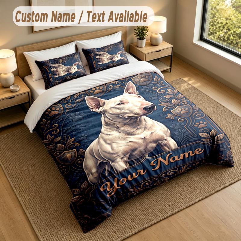 Cow Highland Theme Personalized 3Pcs Bedding Set Custom Text & Name 1 Sheet 2 Pillowcases Household Bedding 1pc