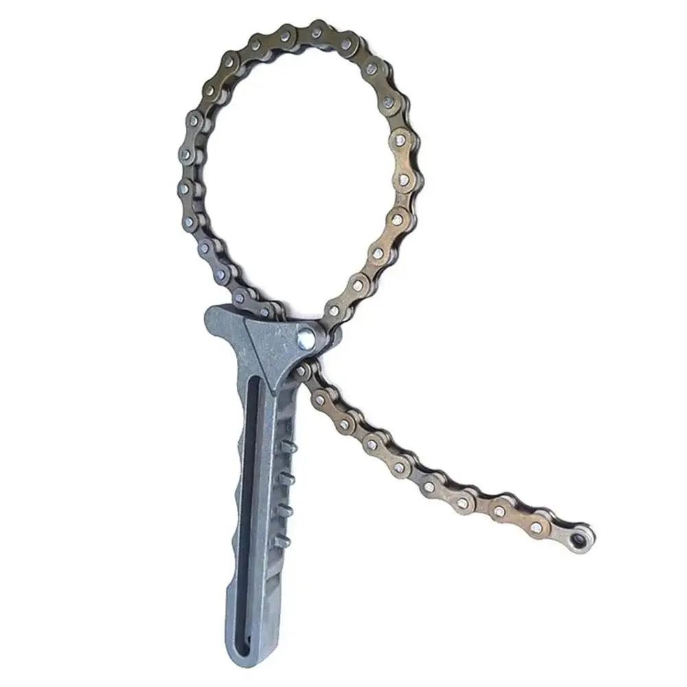 Engine Oil Filter Chain Wrench Filter Wrench Automotive Disassembly Engine Maintenance Tools K9y8