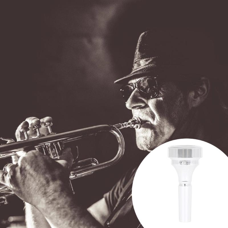 Bb Cornet Mouthpiece Brass Texture Silver Plated 4B Designs for Professional Music Instrument for Replacing and Repair