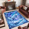 Fox Theme Crystal Velvet Floor Rug Personalized Custom Name Text Warm Carpet Home Decoration