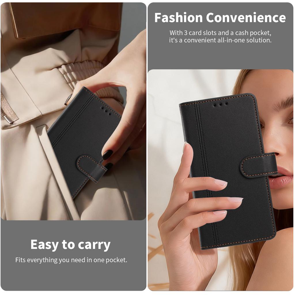Кожаный кошелек-книжка для Nokia C01 Plus C30 C10 C20 C300 C02 C32 C12 X30 X20 X10 G21 G11 G20 G10 G400 G42 G22 из ПУ с 9 отделениями для карт и ремешком на запястье