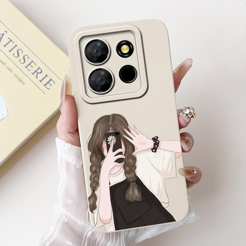 For ITEL A60s A662LM Case For ITEL A60 Cover Silicone Luxury Fashion Flowers Kawaii Girl Cute Shockproof Phone Case Bumper