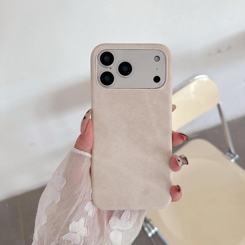 Чехол для iPhone 17 Pro Max из ткани с текстурой денима, подходит для 16 Pro, Жесткий чехол премиум-класса для iPhone 15.