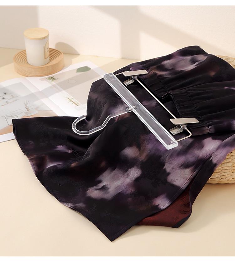 New Chinese Jacquard Split Skirt 2026 Spring Fashion Versatile High Waist Straight Tube Skirt