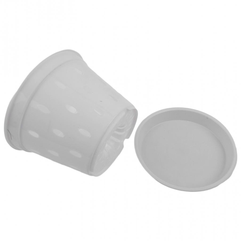 Pots 5.5inch Plastic Orchid Pots with Holes and SaucersSlotted 1/5 Pack