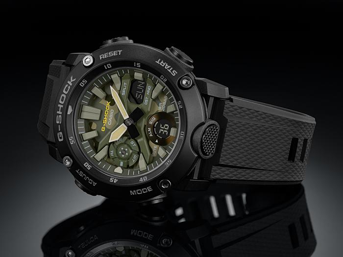 Casio Мужские кварцевые часы GA-2000SU-1A из смолы, водонепроницаемые 200 м, ударопрочные, цифровые