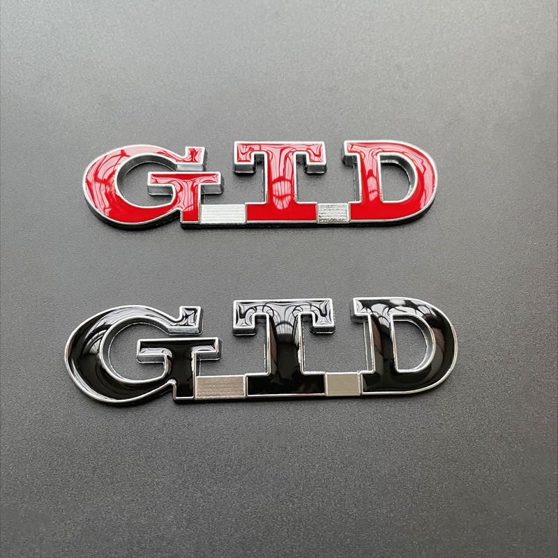 WHAQY1 3D Metal GTD Letters Car Rear Trunk Boot Badge Emblem For Volkswagen VW Golf 7 6 5 4 GTI Sticker MK2 MK4 MK5 MK6 MK7 Accessories