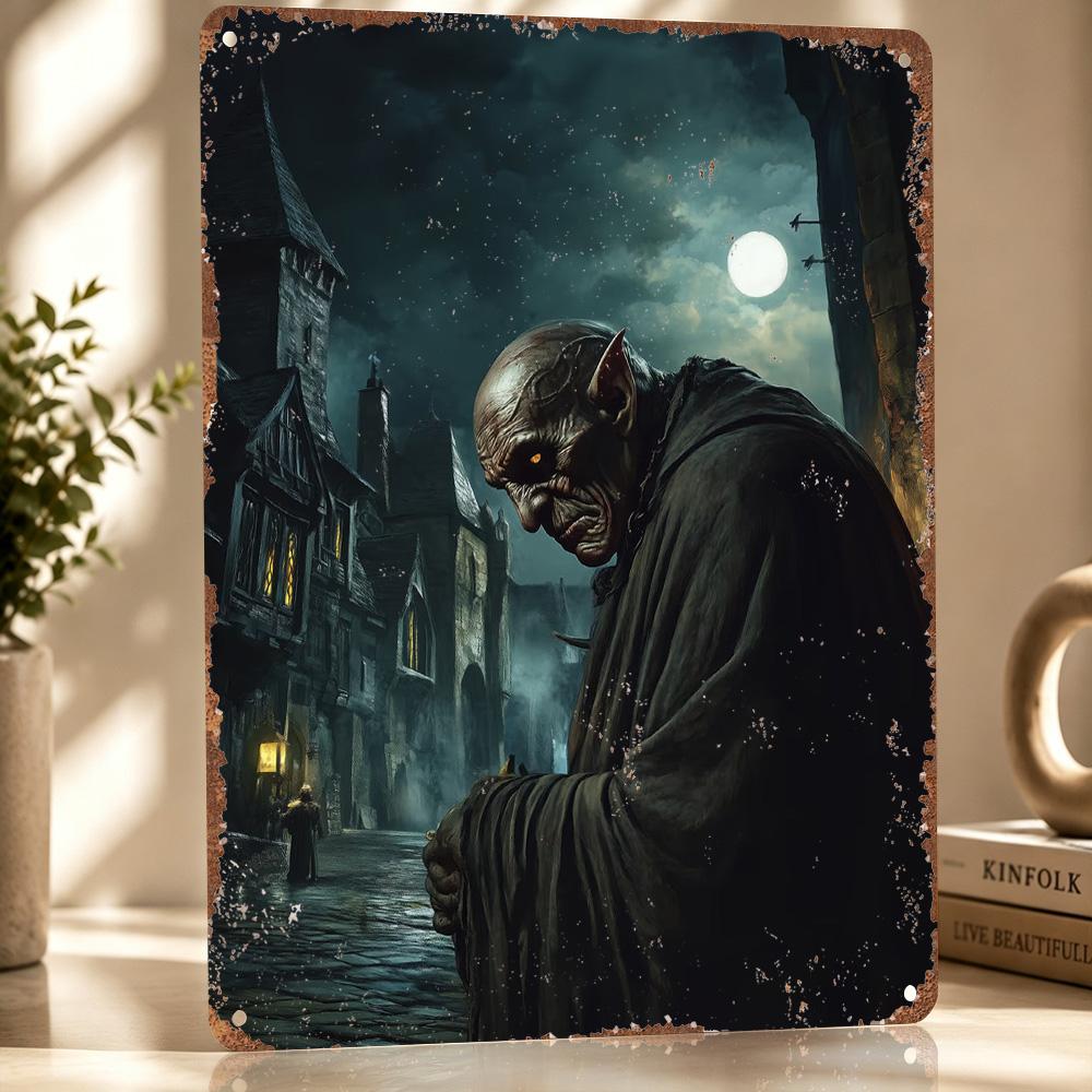 Dark Fantasy Creature Metal Poster Perfect Gift for Fans Lovers Personalized Wall Art Metal Sign for Decor Room Wand Deko Home