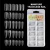 100pcs/Box Clear Seamless Acrylic Press On False Nails T-shaped Nails Water Drop Nails Tips for Extension Manicure Tools