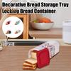 Bread Toast Storage Box with Airtight Lid Freshness Bread Storage Container Multifunctional Bread Loaf Dispenser Plastic Sandwich Bread Keeper for
