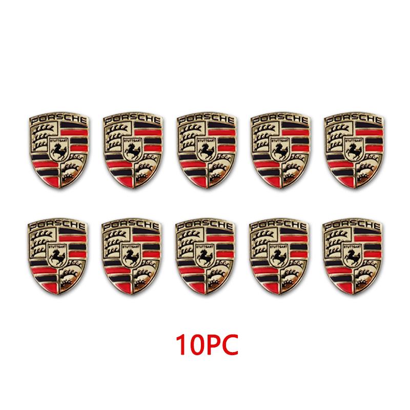 AABKW1 1cm Car Remote Key Stickers Badge Emblem Car Accessories For Porsche Cayenne Panamera Macan 911 718 Taycan Boxster Cayman 918