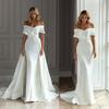 Light Wedding Dress 2025 New One-shoulder Slim Temperament Slim Sexy White Trailing Evening Dress for Women