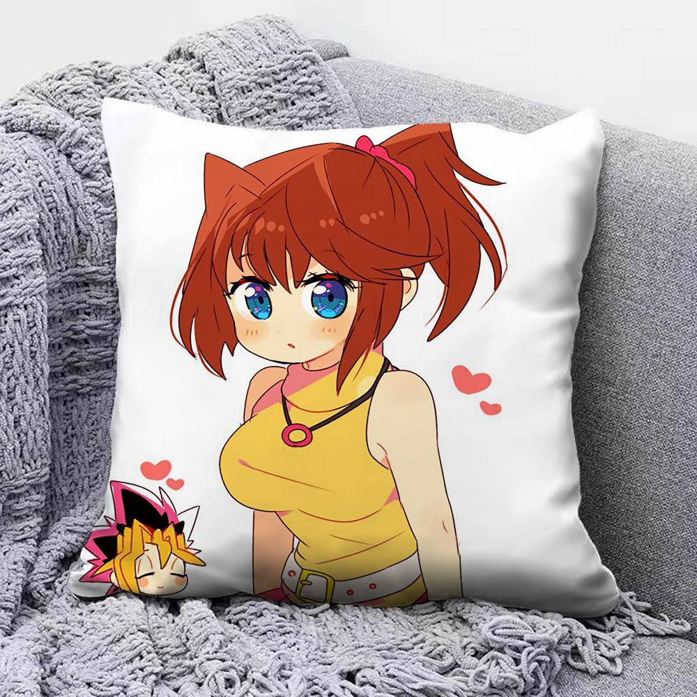 Anime Girl Anzu Mazaki YUGIOH Pillow Covers Home Sofa Cushion Covers and Aecorative Custom
