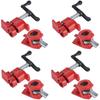 4Sets 3/4" Quick Release Heavy Duty Wide Base Iron Wood Metal Clamp Set Woodworking Workbench