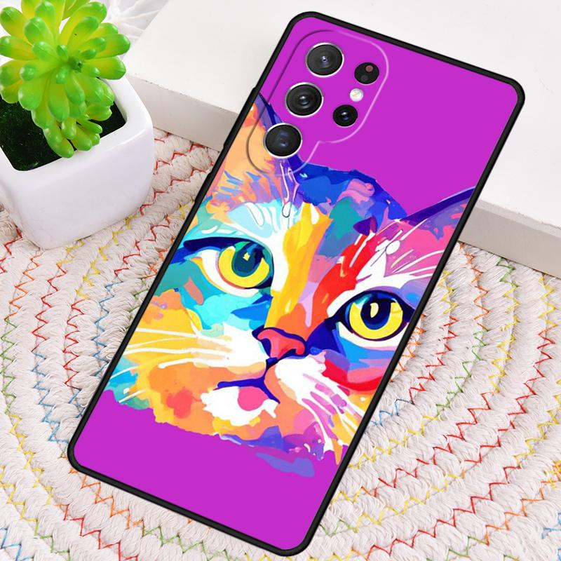 Креативный Милый Домашний Кот Животное Чехол для Телефона для Samsung Galaxy note 10 pro S26 Ultra S23 S24 FE S25 S21 S22 PLUS ударопрочный Чехол