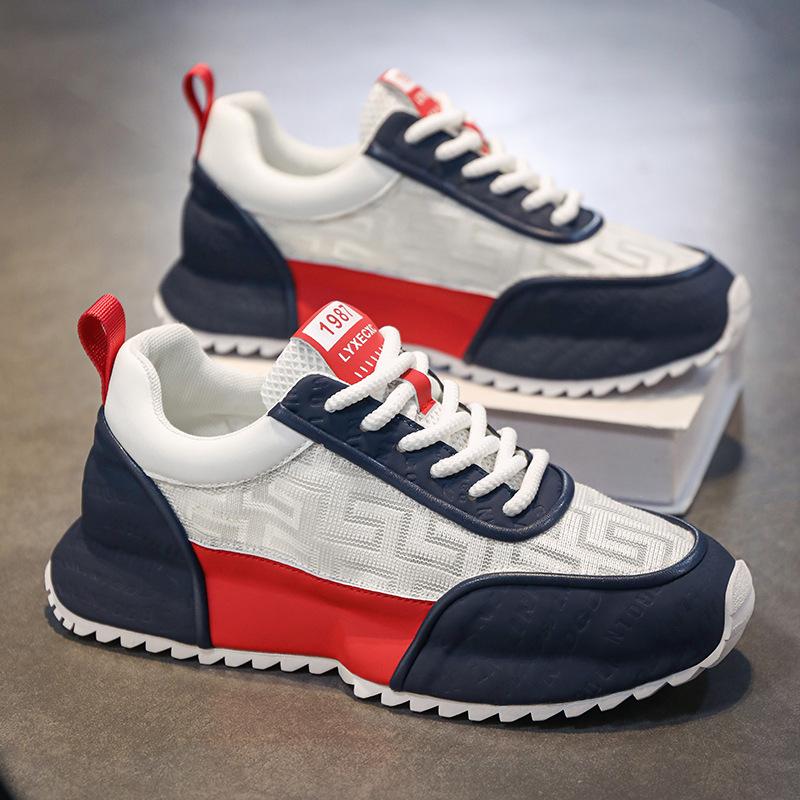 Новые Высококлассные и Весенние Дышащие Трендовые Высококлассные Маленькие Белые Кроссовки для Папы Мужская Повседневная Спортивная Обувь