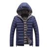 Winter New Men's Casual Padded Clothes Hooded Thickened Warm Double-sided Padded Jacket Youth Men's Clothing
