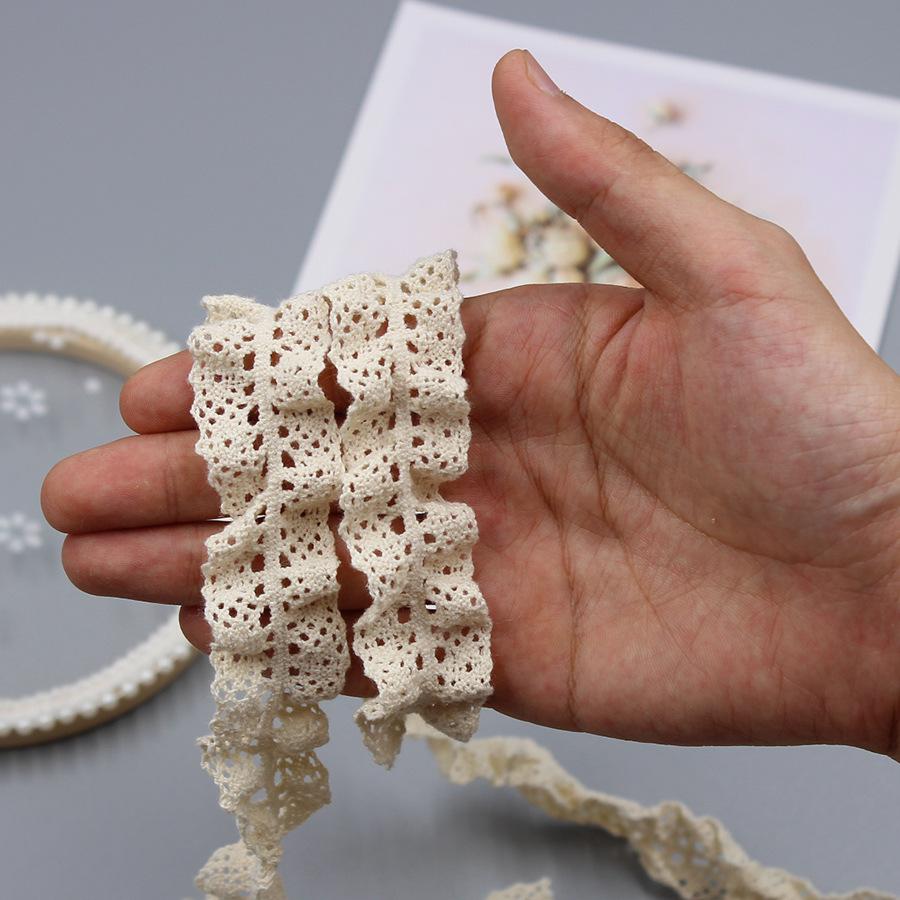 Кружевная отделка из эластичного хлопка Off-White, ручной работы, для носков, юбок и штор - Zuleidezhu.