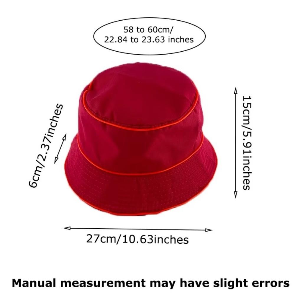 Polyester Luminous Hat EL Wire Glowing Light Cap New LED Bucket Hat Stage Performance