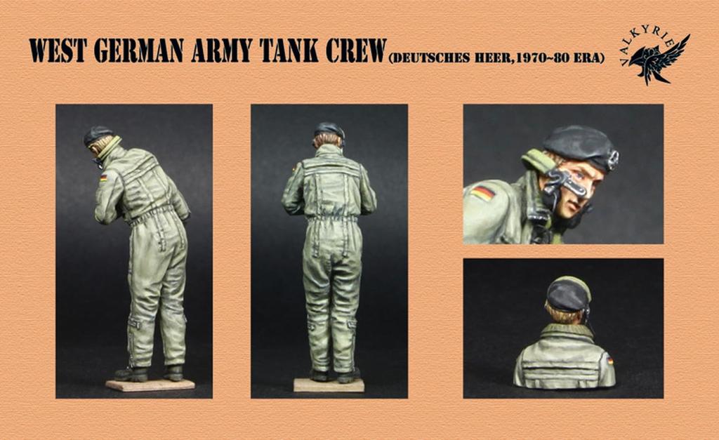 Valkyrie Miniature Modern West German Tank Crew Set 2 1 Bust Resin Kit VM35006 1/35 1970-80s Figures,