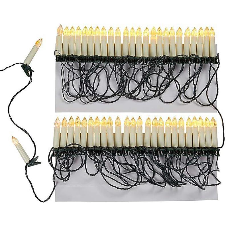 10/20Pcs Led Candle Lights Solar-Powered String Lights Christmas And Easter Outdoor Patio Clip-On Decorative