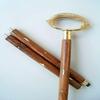 Brass Wooden Cane Handmade Rounder Handle Walking Stick Designer for Gift