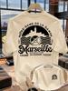 Unisexs 100 Cotton Tshirt With A Skyline Wave And Rolling Ball Pattern Crew Neck And Loose Fit Suitable For Travel