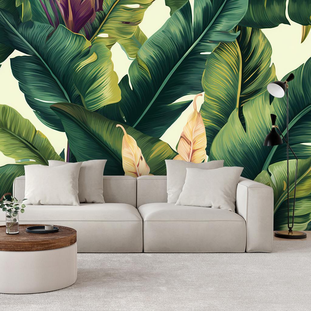 Wallpaper Colourful tropical leaves