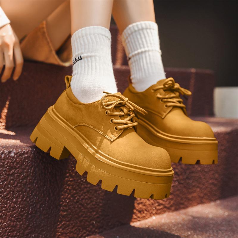 Большие кожаные туфли с большой головой, пара, летние, дышащие, толстая подошва, подчеркивающая достоинства, формальная одежда, ниша, низкие сапоги из ревеня, туфли Дерби 5761-W