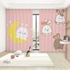Модные мультяшные милые шторы-занавески с розовым кроликом, воздушным шаром, луной, для девочек, принцесс, спальни, гостиной, шторы с высоким затемнением