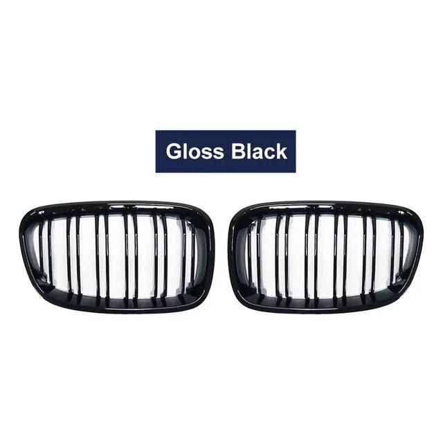 High Quality Front Kidney Grille For BMW 1 Series F20 F21 2011 2012 2013 2014 Double Slat Line Gloss Matte Black Racing Grill