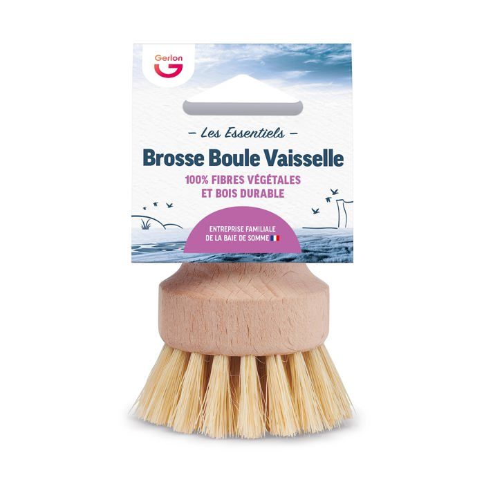 Brosse à Vaisselle - GERLON - DAKBCB - Bois Écologique - Prise en Main Facile - Fabrication Européenne
