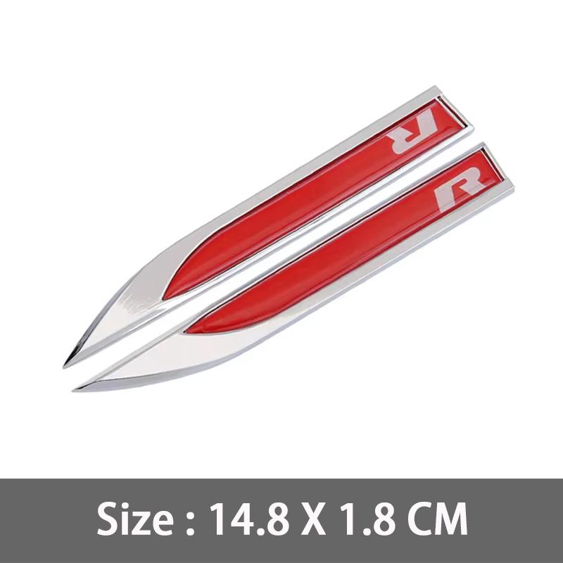 LMN1 VW 2026 Hot Metal 3D R line Logo Rline Car Fender Side Wing Emblem Badge Sticker For Volkswagen VW Golf 6 5 7 8 MK7 MK6 Tiguan P