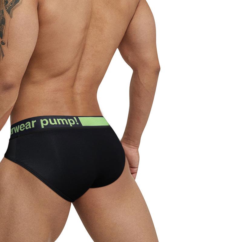 Men's Low-Rise Laser Gradient Briefs - Breathable Modal with U-Convex Pouch and Hip-Lifting Design