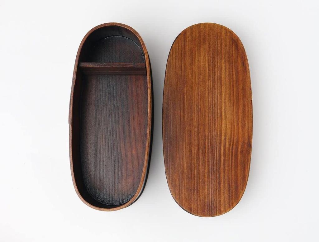 Magewappa Bento X X Lacquered Brown J-kitchens Box, 18.5cm 8.5cm 6.3cm, 400ml,