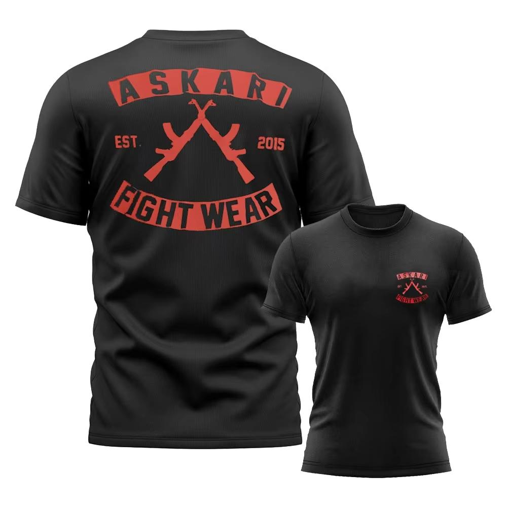 Мужская футболка Askari Boxing Fighting с 3D-печатью, летняя спортивная, для фитнеса, с круглым вырезом, одежда для тренировок на открытом воздухе, с коротким рукавом