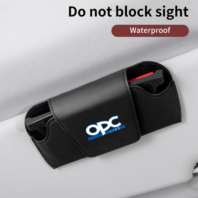 AAAYR1 Universal Car Sun Visor Leather Sunglasses Case Organizer For Opel Astra Insignia Corsa Zafira Meriva Mokka Vivaro Vectra Antar