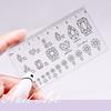 Yousheng Nail Art Ruler Exquisite Pattern Водонепроницаемая линейка для накладных ногтей из ПВХ Украшения для ногтей Измерительный гаджет Маникюрные инструменты