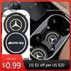 Car Sticker 2pcs Silicone Car Coaster Water Cup Bottle Non Slip Pad Anti-Slip Mats For Mercedes Benz AMG C200 C260 C300 W108 W12