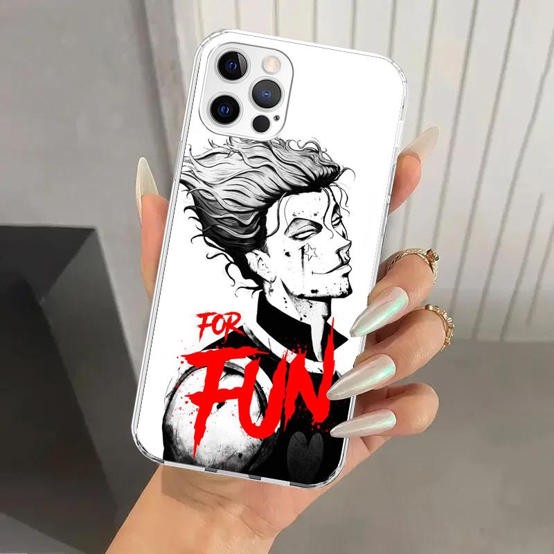 Чехол для телефона Hunter HXH Hisoka для Iphone 16 15 14 13 12 Mini 11 Pro Max 16E X XS XR 7 Plus 8 SE 2020 Мягкий чехол с принтом