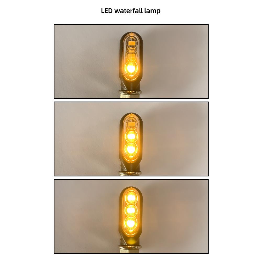2 шт. 3 светодиода мини 12 В мотоциклетные указатели поворота лампы индикаторы мигалка янтарный мотоцикл
