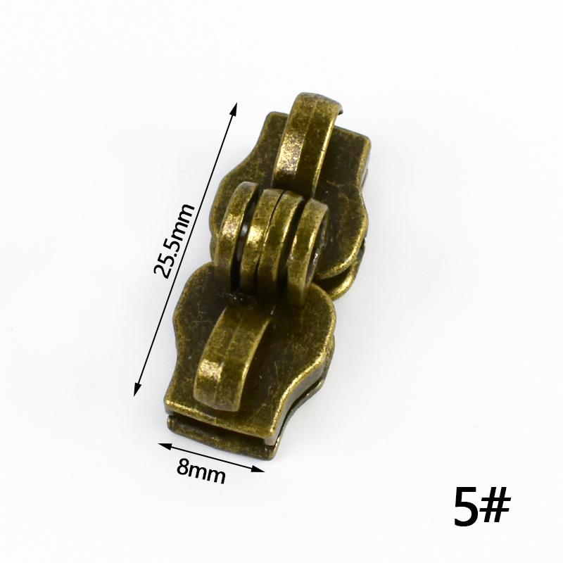 2/5/10 пар 5# 8# 10# Блокируемые нейлоновые слайдеры для молнии Двойное отверстие Безопасная блокировка молнии для багажа Застежка-пуллер Ремонтный аксессуар