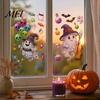 Decorative Window Posters Halloween Cartoon Cling Stickers, Ghost Pumpkin Candy Glass Decals, Self-Adhesive Removable Indoor Festive Scene Setters Art