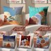 Cute Cartoon W-We Bare Bears-Children Pillow Case Comfort Sofa Bed Silky Elegant Invisible Zipper Decorative Cushion Cover