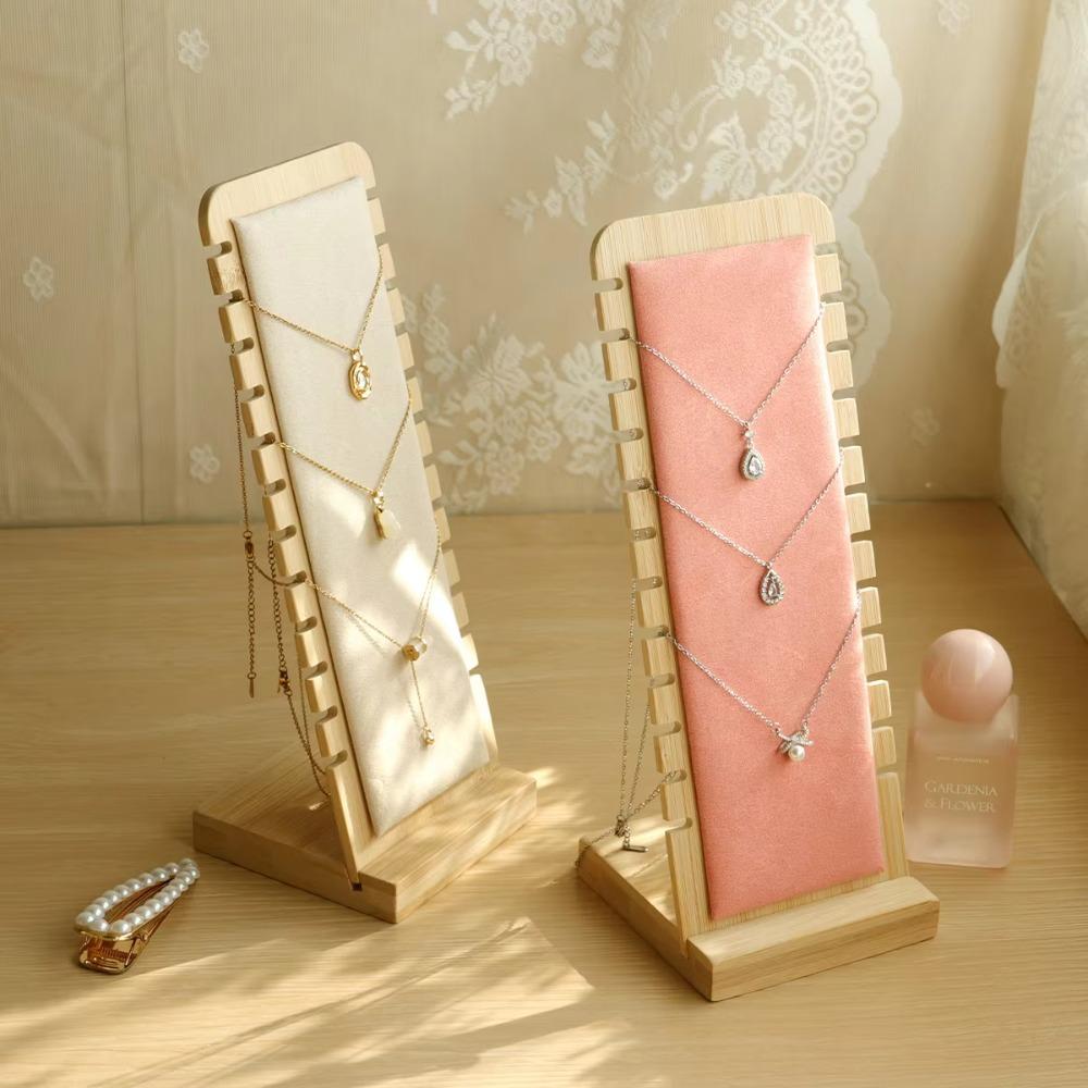 Bracelet Support Wooden Necklace Frame Large Capacity Jewelry Storage Rack  Home Decors
