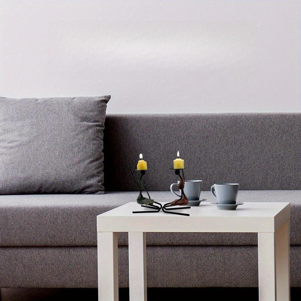 1 шт. Черный подсвечник в виде коленопреклоненной девушки для обеденного стола