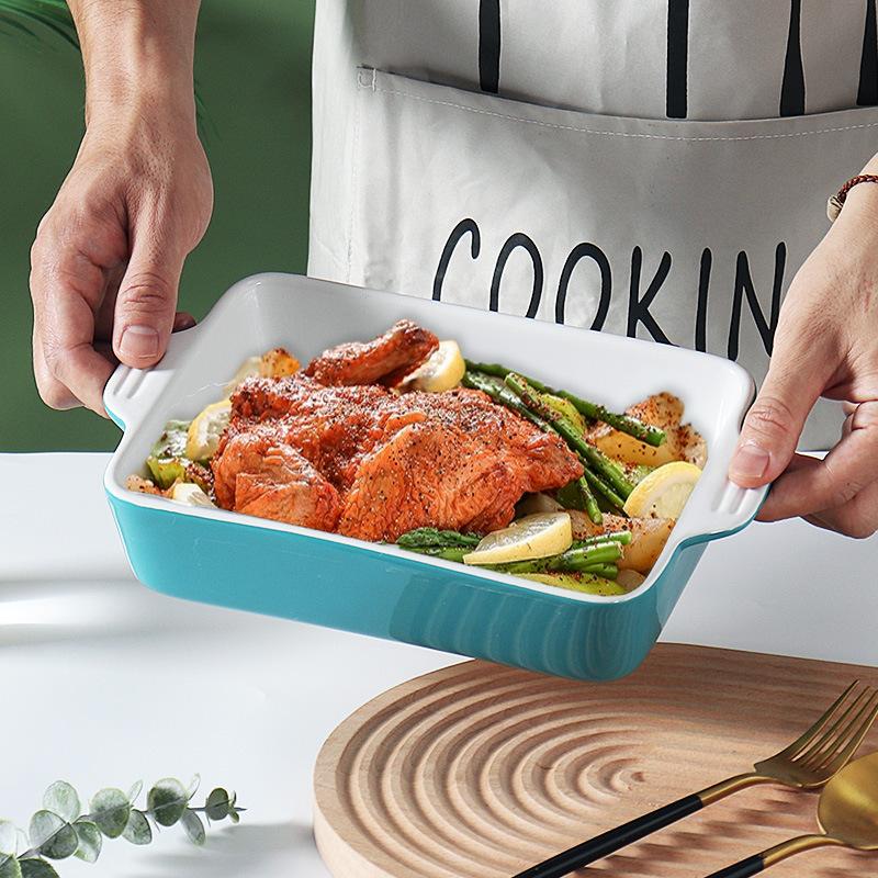 Керамический противень для выпечки двух колосков запеченного риса для жареной духовки микроволновая печь специальная тарелка Dish Dish Home корейская миска для рамэна